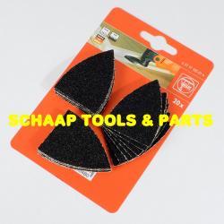 Schuurpapier met klitbevestiging voor schuurvinger korrel  60 per 20 verpakt | 63717.185.016